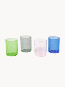 Designer waterglas Favourite YOU ROCK met opschrift, Borosilicaatglas, Zwart (You rock), Ø 8 x H 11 cm, 350 ml