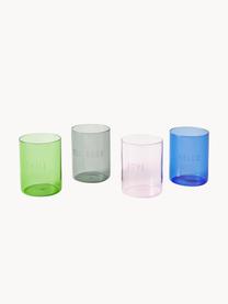 Designer Wasserglas Favourite YOU ROCK mit Schriftzug, Borosilikatglas, Dunkelgrau (You rock), Ø 8 x H 11 cm, 350 ml