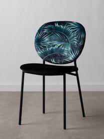 Čalouněná židle Hojas, Odstíny modré, černá