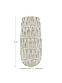 Vaso di design in ceramica Nomad, Ceramica, Bianco, Beige, Ø 13 x Alt. 26 cm