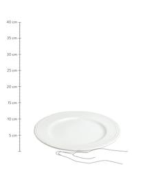 Porcelánový mělký talíř Ouverture, 6 ks, Porcelán, Bílá, Ø 27 cm