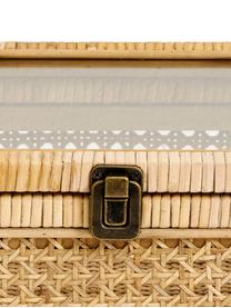 Aufbewahrungsbox Granell, Box: Bambus, Deckel: Glas, Bambus, B 37 x H 11 cm