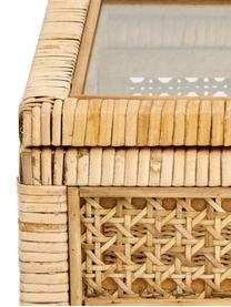 Aufbewahrungsbox Granell, Box: Bambus, Deckel: Glas, Bambus, B 37 x H 11 cm