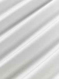 Taie d'oreiller en satin de coton Carlotta, Gris clair, blanc, larg. 50 x long. 70 cm