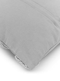 Housse de coussin 50x50 gris tufté Rowen, Gris