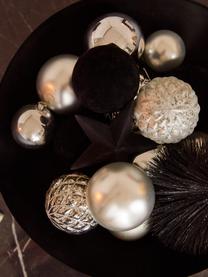 Zamatové vianočné ozdoby Velvet, 6 ks, Čierna, Ø 8 cm