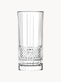 Verres à long drink en cristal avec relief Brillante, 6 pièces, Cristal, Transparent, Ø 7 x haut. 15 cm, 350 ml