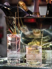 Bicchieri long drink in cristallo con rilievo Brillante 6 pz, Cristallo, Trasparente, Ø 7 x Alt. 15 cm, 350 ml