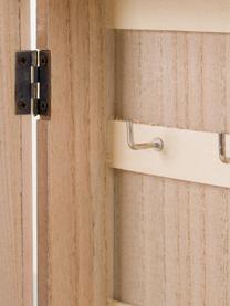 Estante para llaves de madera Cayetana, Tablero de fibras de densidad media (MDF) chapado, Madera clara, An 25 x Al 31 cm