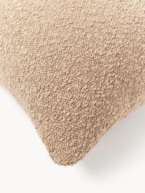 Coussin canapé en bouclette Lena, Bouclette beige, larg. 50 x long. 50 cm