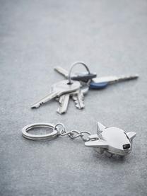 Metall-Schlüsselanhänger Willy, Metall, beschichtet, Silberfarben, B 10 x H 2 cm