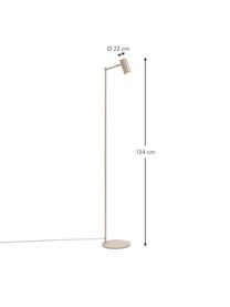Kleine Leselampe Montreux, Lampenschirm: Metall, beschichtet, Lampenfuß: Metall, beschichtet, Sandfarben, H 134 cm