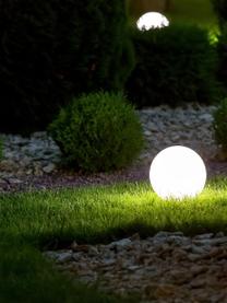 Lampada da terra con spina Ball, Lampada: vetro acrilico Picchetto , Bianco, nero, Ø 20 x Alt. 64 cm