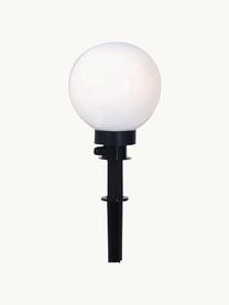 Borne d'éclairage avec prise secteur Ball, Blanc, noir, Ø 20 x haut. 64 cm