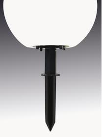 Lampada da terra con spina Ball, Lampada: vetro acrilico Picchetto , Bianco, nero, Ø 20 x Alt. 64 cm