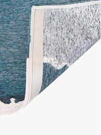 Teppich Iode mit abstraktem Muster, 100 % Polyester, Petroltöne, B 80 x L 150 cm (Größe XS)