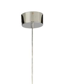 Mała lampa wisząca LED ze szkła Snowball, Stelaż: metal chromowany, Biały, opalowy, chrom, Ø 18 x W 43 cm