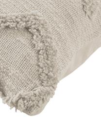 Housse de coussin 45x45 bohème Xayoxhira, 100 % coton, Beige, 45 x 45 cm