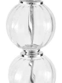 Große Tischlampen Luisa, 2 Stück, Lampenschirm: Polyester, Lampenfuß: Glas, Sockel: Metall, Weiß, Transparent, Ø 38 x H 76 cm