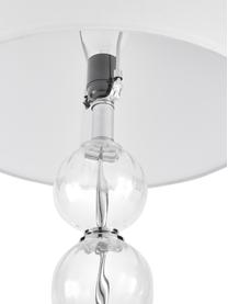 Grosse Tischlampen Luisa, 2 Stück, Lampenschirm: Polyester, Sockel: Metall, Weiss, Transparent, Ø 38 x H 76 cm