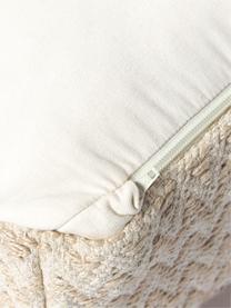 Coussin de sol artisanal Etta, Beige clair, blanc cassé, larg. 60 x haut. 20 cm