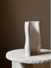 Vase en grès Moire, haut. 30 cm, Grès cérame, Blanc cassé, larg. 19 x haut. 30 cm