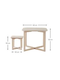 Komplet stołu ze stołkami z drewna Benny, 3 elem., Drewno sosnowe z certyfikatem FSC, Drewno sosnowe, Komplet z różnymi rozmiarami