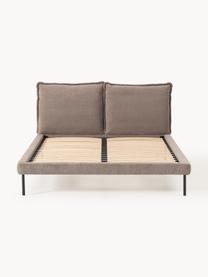 Polsterbett Amelia, Bezug: 100 % Polyester Der hochw, Gestell: , Webstoff Taupe, B 140 x L 200 cm