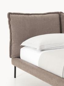 Polsterbett Amelia, Bezug: 100 % Polyester Der hochw, Gestell: , Webstoff Taupe, B 140 x L 200 cm