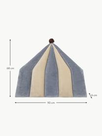 Tête de lit Carley, Gris-bleu, beige clair, larg. 90 x haut. 68 cm