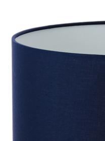 Lámpara de mesa de vidrio Amelia, Pantalla: algodón, Azul oscuro, ∅ 28 x Al 41 cm