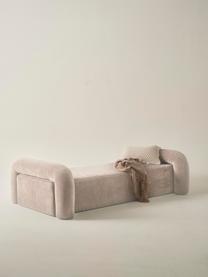 Fluwelen daybed Komoro, Bekleding: fluweel (100% polyester) , Frame: MDF, Fluweel lichtbeige, B 120 x H 220 cm