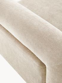 Sofá cama de terciopelo Komoro, Tapizado: terciopelo (100% poliéste, Estructura: tablero de fibras de dens, Terciopelo beige claro, An 120 x L 220 cm