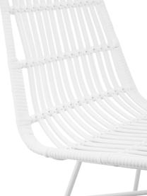 Chaise polyrotin Costa, 2 pièces, Assise : blanc Structure : blanc, mat, larg. 47 x prof. 61 cm