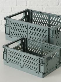 Aufbewahrungsboxen Malmo, 2er-Set, Kunststoff, recycelt, Grau, Set mit verschiedenen Grössen