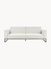 Schlafsofa Josephine (3-Sitzer), Bezug: 100% Polyester Der hochwe, Gestell: Massives Kiefernholz und , Füße: Metall, Webstoff Off White, B 238 x T 85 cm