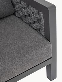 Set lounge para exterior Otavio, 4 pzas., Estructura: aluminio recubierto, Tablero: cerámica, Tejido gris oscuro, gris antracita, Set de diferentes tamaños