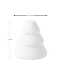 Figura decoratica pino Snowy, Cerámica, Blanco mate, Ø 17 x Al 20 cm
