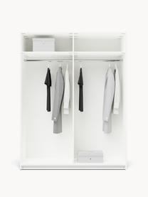 Modularer Schwebetürenschrank Charlotte, 150 cm Breite, mehrere Varianten, Korpus: Spanplatte, melaminbeschi, Weiss, Basic Interior, B 150 x H 200 cm