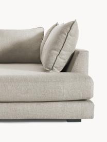 Sofa narożna XL Tribeca, Tapicerka: 100% poliester Dzięki tka, Stelaż: lite drewno sosnowe z cer, Nogi: lite drewno sosnowe z cer, Jasnoszara tkanina, S 405 x G 228 cm, lewostronna