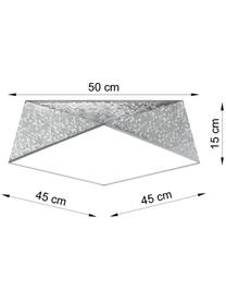 Deckenleuchte Clarity, Kunststoff (PVC), Silberfarben, Ø 30 x H 15 cm