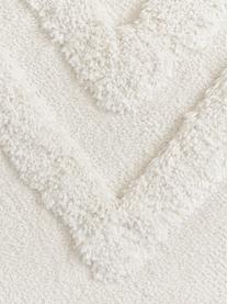 Tapis poils longs moelleux texturé Magda, Blanc crème, larg. 160 x long. 230 cm (taille M)