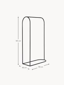 Wieszak stojący z metalu Archie, Metal malowany proszkowo, Czarny, S 90 x W 165 cm