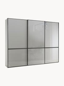 Schwebetürenschrank Montreal, 3-türig, Korpus: Holzwerkstoff, foliert, Leisten: Metall, beschichtet, Spiegelglas, B 300 x H 217 cm