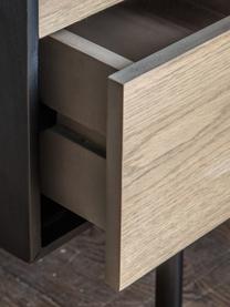 Metall-Schreibtisch Carbury mit Schubladen, Gestell: Metall, beschichtet, Schwarz, B 130 x T 50 cm