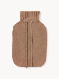 Wärmflasche Cashmere, Bezug: 80 % Recycelter Kaschmir , Nougat, B 19 x L 30 cm