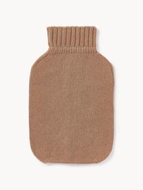 Wärmflasche Cashmere, Bezug: 80 % Recycelter Kaschmir , Nougat, B 19 x L 30 cm