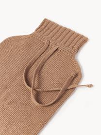 Wärmflasche Cashmere, Bezug: 80 % Recycelter Kaschmir , Nougat, B 19 x L 30 cm