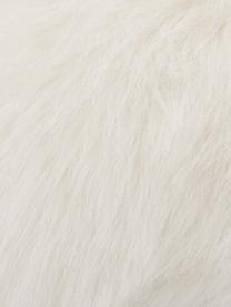 Alfombra de piel sintética Mathilde, lisa, Parte superior: 65% acrílico, 35% poliést, Reverso: 100% poliéster, Blanco crema, An 60 x L 180 cm