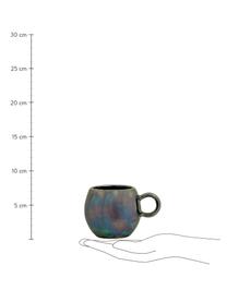 Handgemachte Tasse Paula mit effektvoller Glasur, Steingut, Blautöne, Grün, Ø 9 x H 8 cm, 275 ml